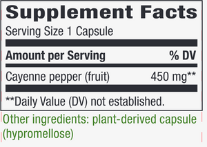 Cayenne Pepper 450 mg 100 caps