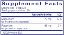 Load image into Gallery viewer, Potassium Magnesium (aspartate) 90 vcaps