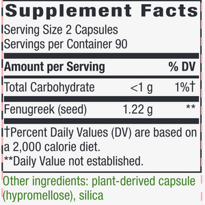 Fenugreek Seed 610 mg 180 caps