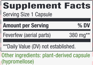 Feverfew Leaves 380 mg 100 caps