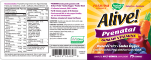 Alive! Prenatal Gummy 75 gummies