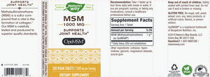 MSM 1000 mg 200 tabs