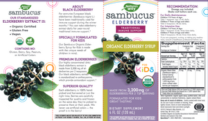 Organic Sambucus Syrup for Kids 4 fl oz