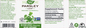 Parsley Leaf 900 mg 100 vegcaps