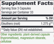 Load image into Gallery viewer, Siberian Eleuthero Root 1275 mg 100 caps