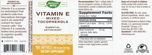Vitamin E 400 IU (w/mixed toco) 100 ge