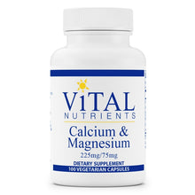 Load image into Gallery viewer, Calcium &amp; Magnesium 225mg/75mg 100 vegetarian capsules