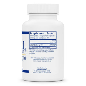 Coenzyme Q10 100mg Supplement 60 Veg capsules