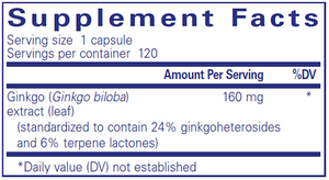Ginkgo 50 160 mg 120 vegcaps