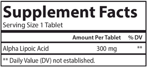 Alpha Lipoic Acid 300 mg 90 tabs