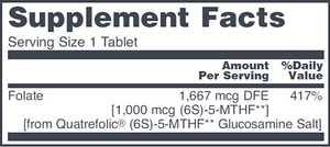 5-Methyl Folate 1000 mcg 90 tabs