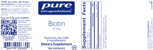 Load image into Gallery viewer, Biotin 8 mg 120 vcaps