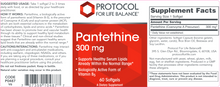 Load image into Gallery viewer, Pantethine 300 mg 60 gels