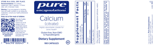 Calcium Citrate 150 mg 180 vcaps