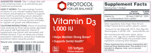 Vitamin D3 1000 IU 120 gels
