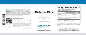 Betaine Plus 250 caps