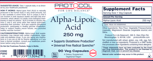 Alpha-Lipoic Acid 250 mg 90 vcaps