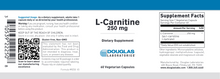 Load image into Gallery viewer, L-Carnitine 250 mg 60 caps