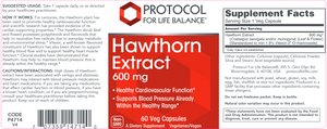 Hawthorn Extract 600 mg 60 vegcaps