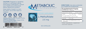 L-Methylfolate 2.5 mg 90 caps