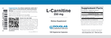 Load image into Gallery viewer, L-Carnitine 250 mg 100 caps