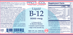 Liquid B-12 5000 mcg 4 oz
