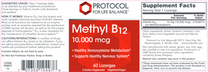Methyl B12 10,000 mcg 60 lozenges