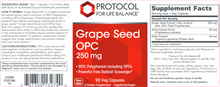Load image into Gallery viewer, Grape Seed OPC 250 mg 90 vegcaps