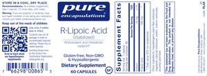 R -Lipoic Acid (stabilized) 60 vcaps