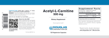 Load image into Gallery viewer, Acetyl L-Carnitine 500 mg 120 caps