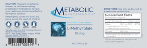 L-Methylfolate 10 mg 90 caps