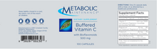 Load image into Gallery viewer, Buffered Vitamin C 500 mg 100 caps