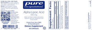 Alpha Lipoic Acid 100 mg 60 vcaps