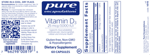 Vitamin D3 1000 IU 60 vcaps