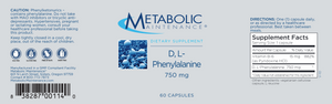 DL Phenylalanine w/B-6 60 caps