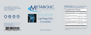 Cal/Mag/Zinc Complex 240 caps