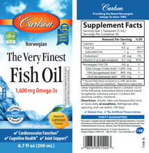 Load image into Gallery viewer, Finest Fish Oil Omega 3 200 ml