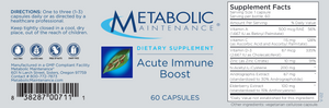 Acute Immune Boost 60 vegcaps