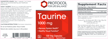 Load image into Gallery viewer, Taurine 1000 mg 100 caps