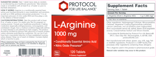 Load image into Gallery viewer, L-Arginine 1000mg 120 tabs