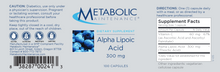 Load image into Gallery viewer, Alpha Lipoic Acid 300mg 90 caps