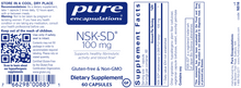 Load image into Gallery viewer, NSK-SD (Nattokinase) 100 mg 60 caps
