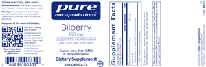 Bilberry 160 mg 120 vegcaps