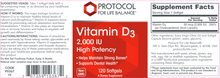 Load image into Gallery viewer, Vitamin D3 2000 IU 120 Softgels