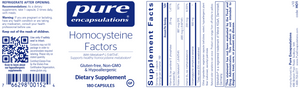 Homocysteine Factors 180 vegcaps