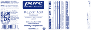 R -Lipoic Acid (stabilized) 120 vcaps