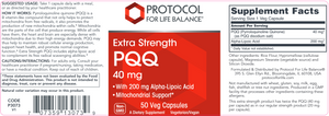 PQQ 40mg Extra Strength 50 vegcaps