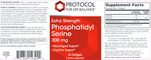 Phosphatidyl Serine 300 mg 50 softgels