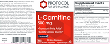 Load image into Gallery viewer, L-Carnitine 500 mg 60 caps