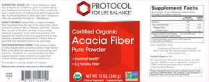 Acacia Fiber Powder Organic 12 oz